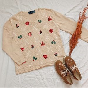 [SOLD] Liz Claiborne Vintage Embroidery Sweater